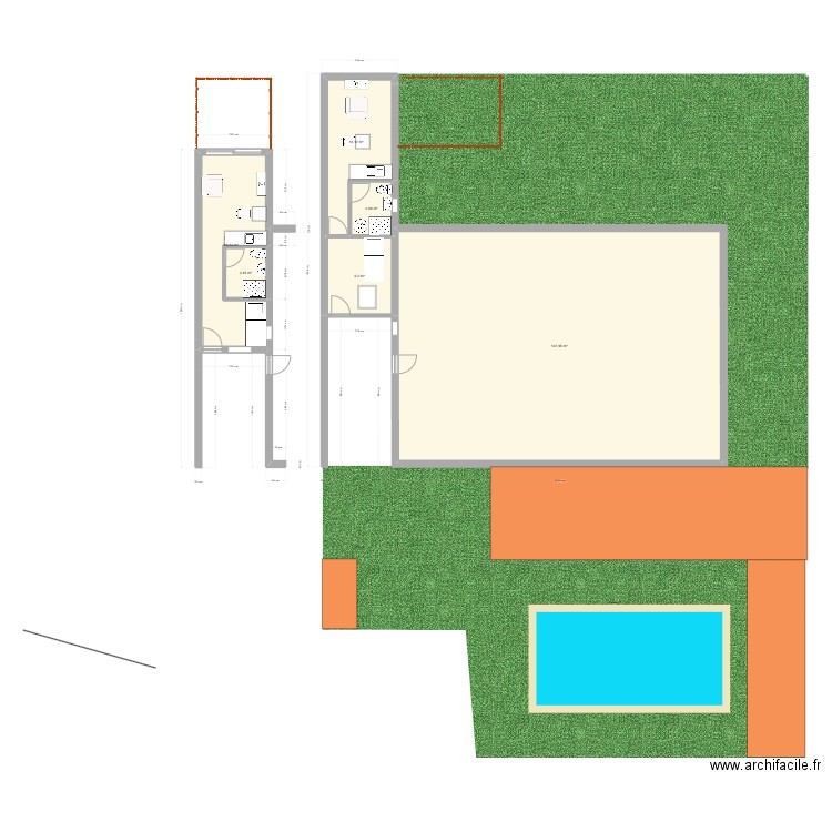 extension 30. Plan de 6 pièces et 187 m2