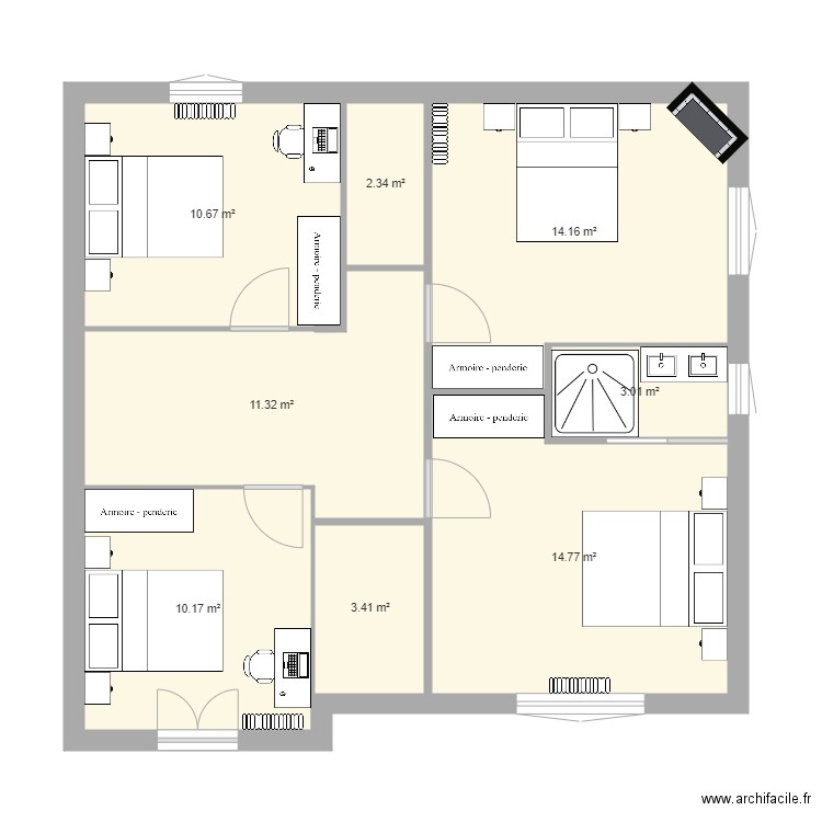 Voltaire R1 suite par. Plan de 0 pièce et 0 m2