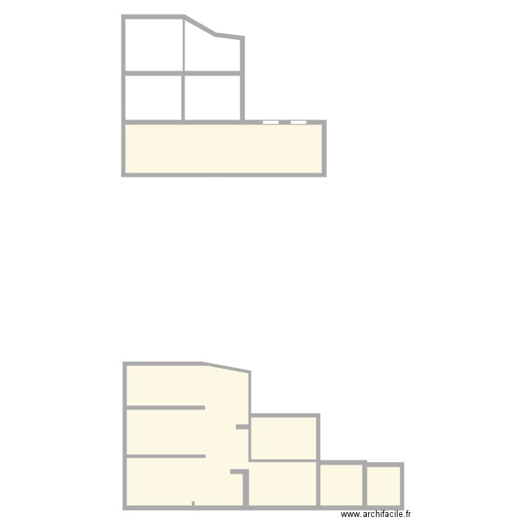 Maison en coupe. Plan de 7 pièces et 149 m2