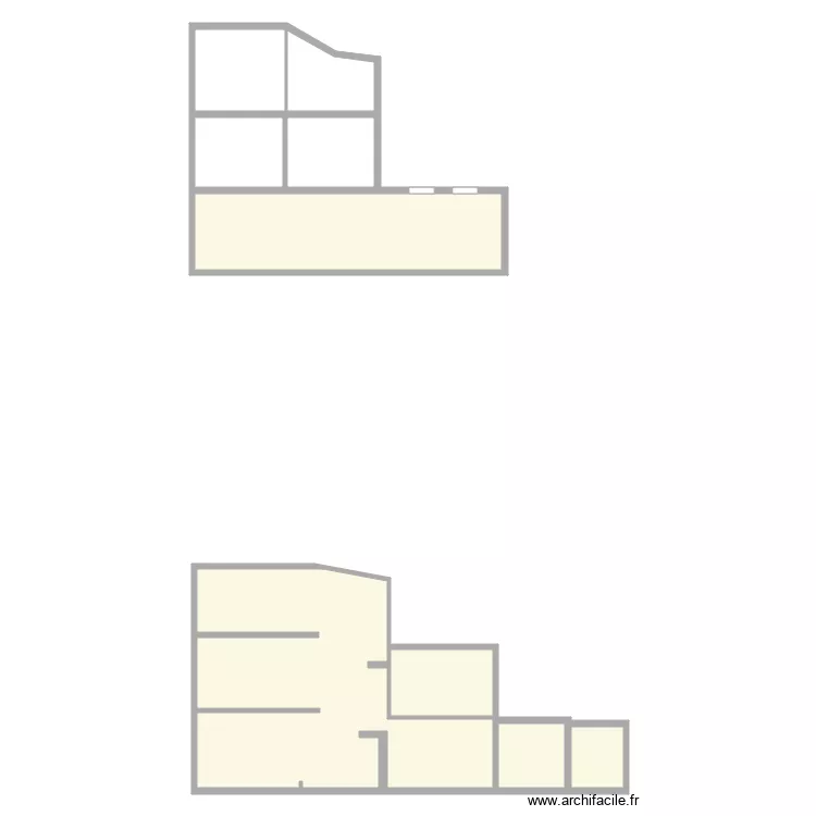 Maison en coupe. Plan de 