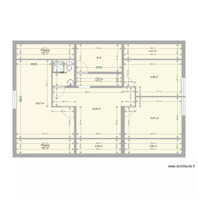 Maison M&eacute;r&eacute; &eacute;tage bis. Plan de 