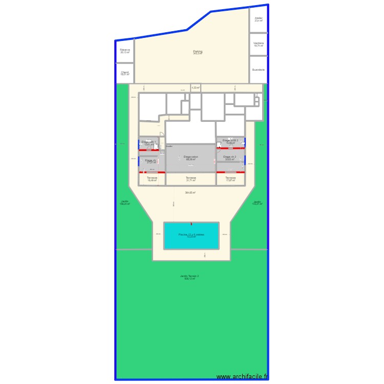 A LG 202. Plan de 102 pièces et 7123 m2