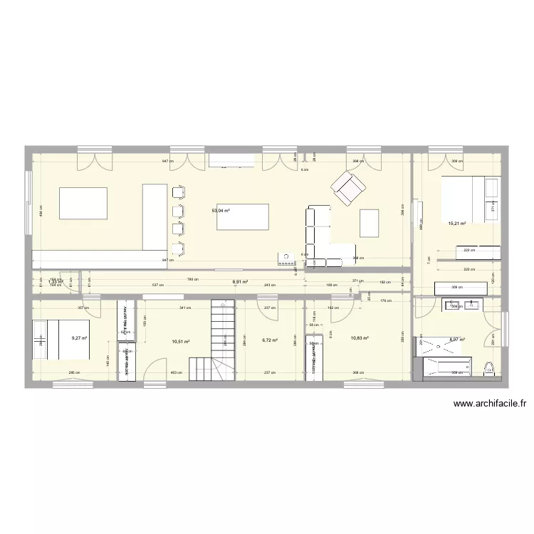 Le Houga. Plan de 