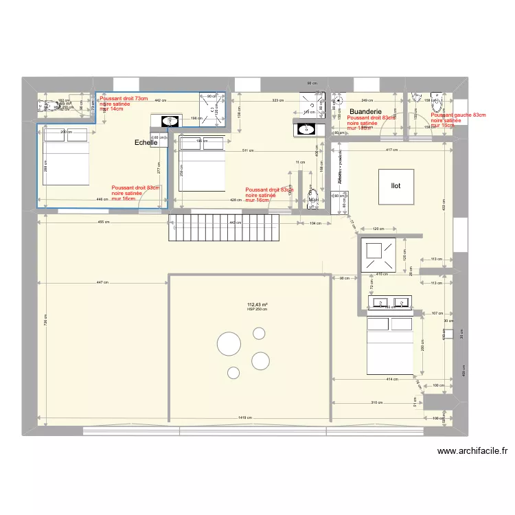 Etage Menuisier. Plan de Etage Menuisier. Plan de