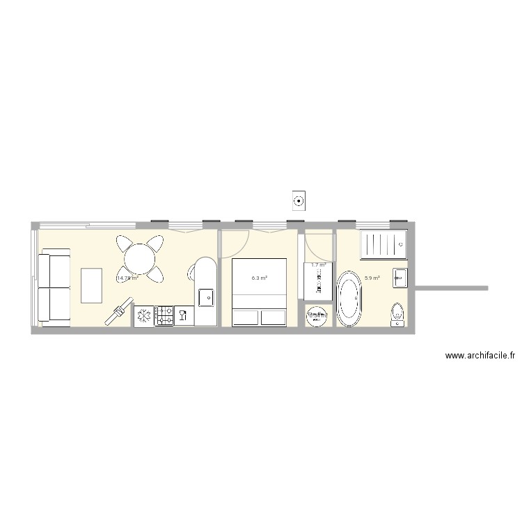 Extension nord alternative 2. Plan de 0 pièce et 0 m2