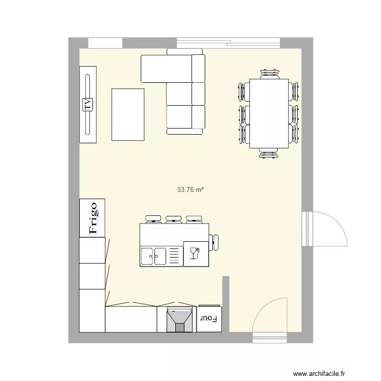 PIECE A VIVRE . Plan de 