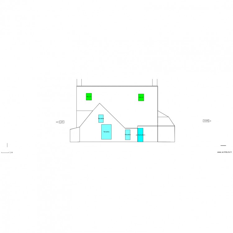 DP4 FACADE ET TOITURE AVEC VELUX. Plan de 0 pièce et 0 m2