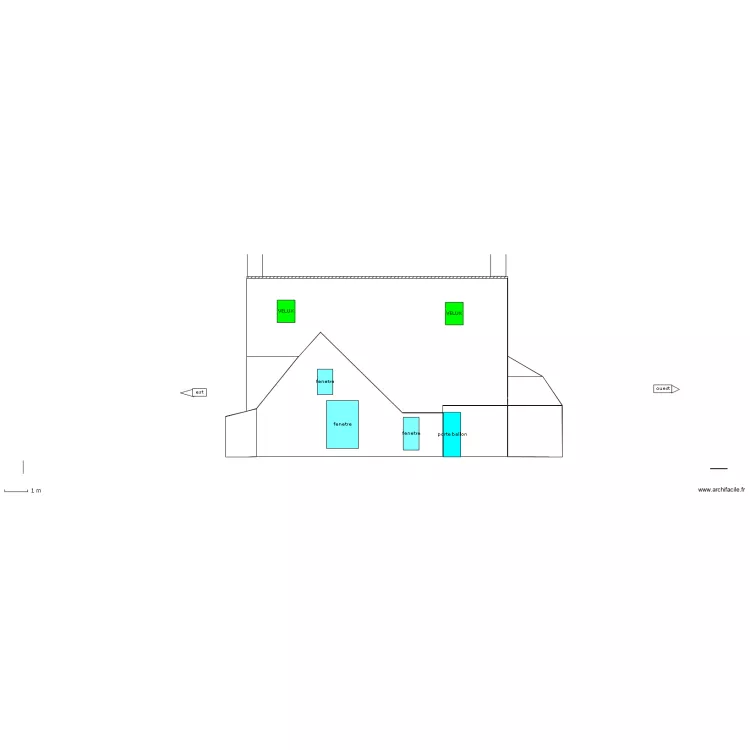 DP4 FACADE ET TOITURE AVEC VELUX. Plan de 