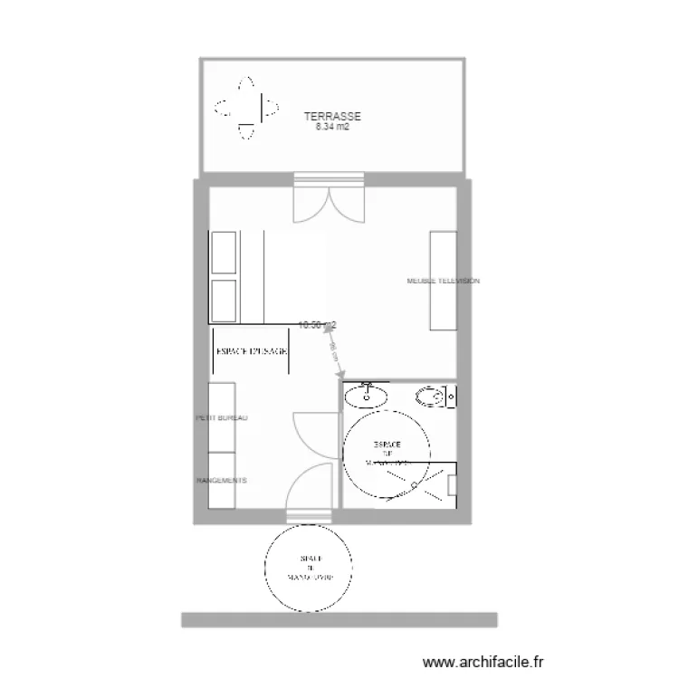 CHAMBRE 2 HLC PROJET. Plan de 
