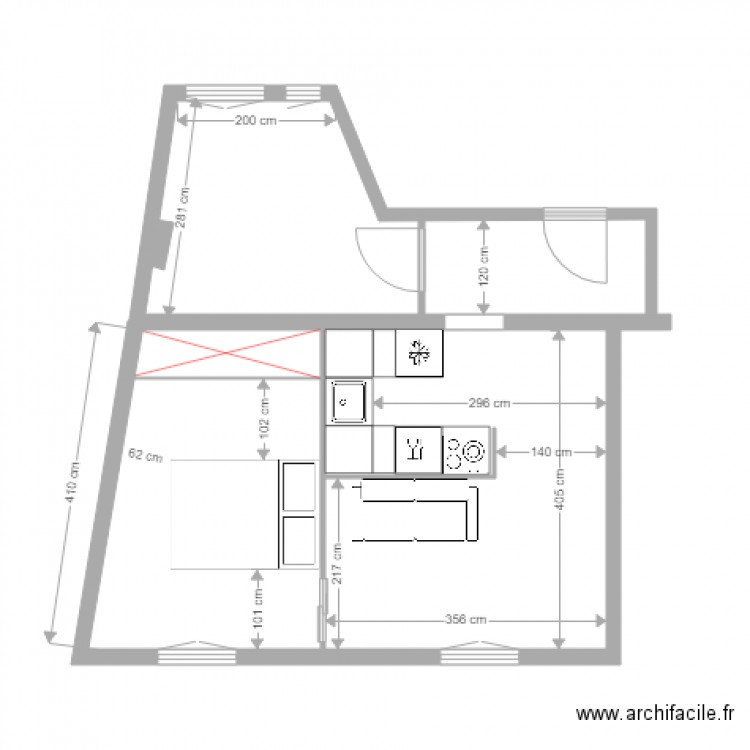 marcadet projet 3 10 février. Plan de 0 pièce et 0 m2