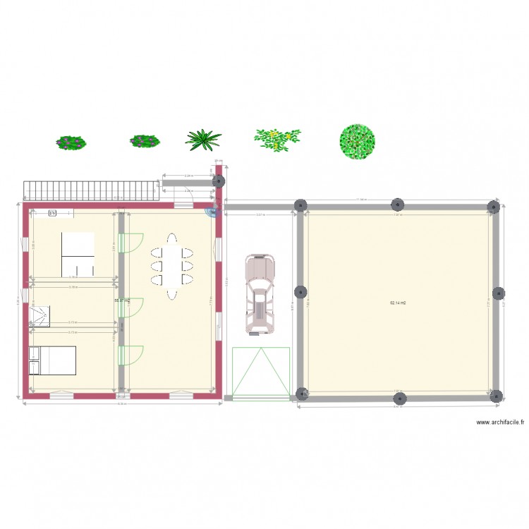 meson. Plan de 0 pièce et 0 m2