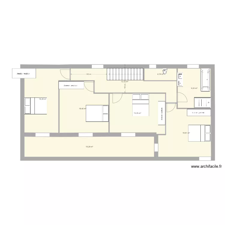 martinez m etage. Plan de 