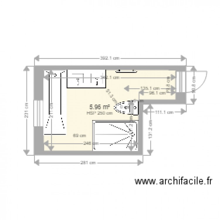 salle de bain 2. Plan de 0 pièce et 0 m2