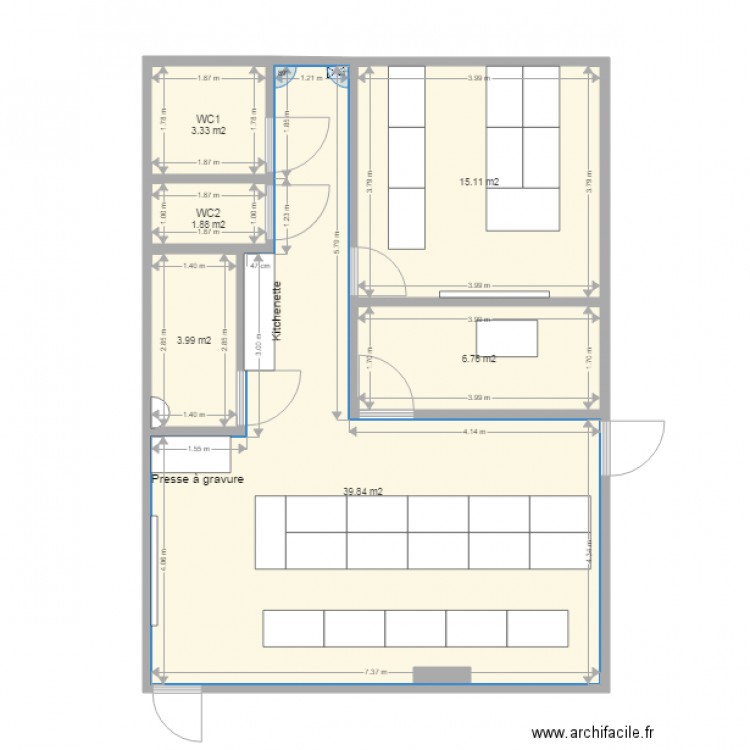 Local atelier plan derniere v. Plan de 0 pièce et 0 m2