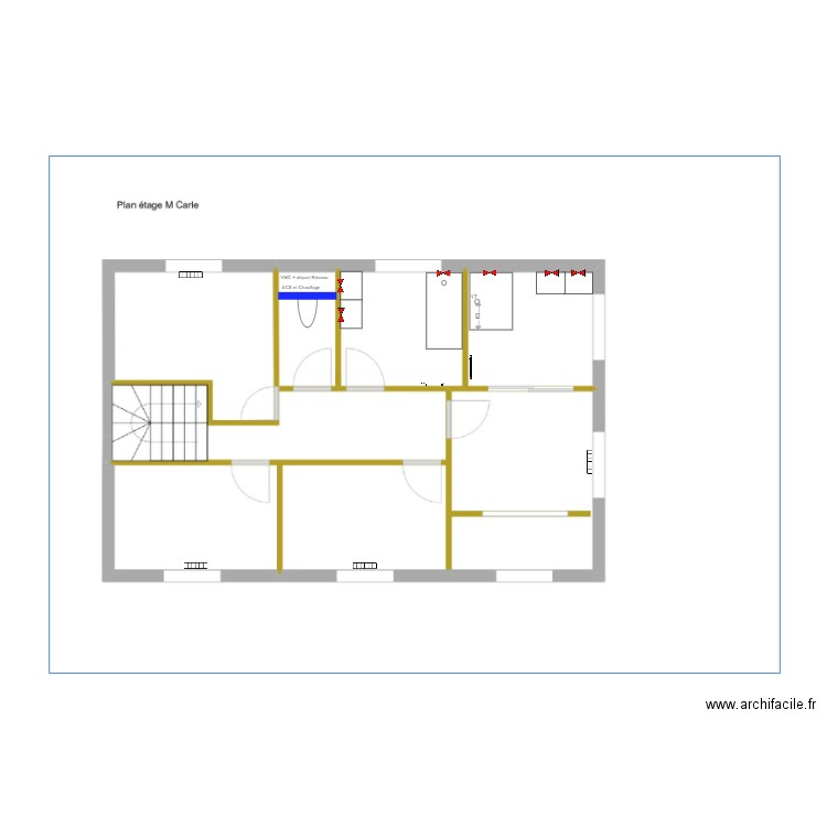 Radiateurs étage Carle Bruges. Plan de 0 pièce et 0 m2