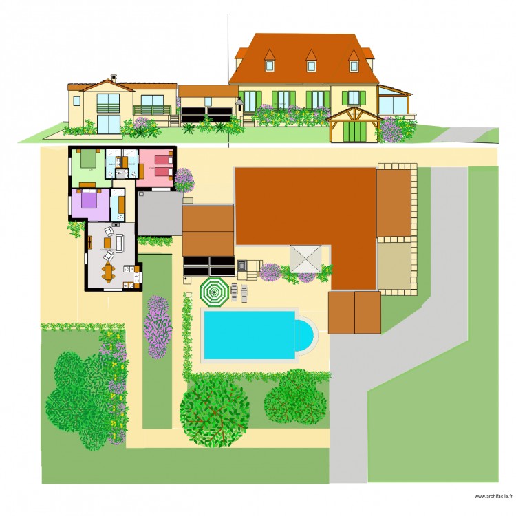 Le Pech Plan de masse 17 12 2015. Plan de 0 pièce et 0 m2