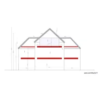 coupe facade maison potager R+1 haute