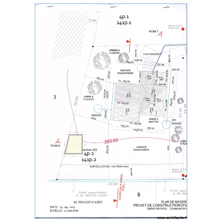 abri jardin. Plan de 