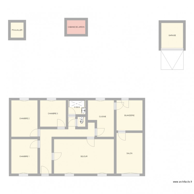 CLOUET. Plan de 0 pièce et 0 m2