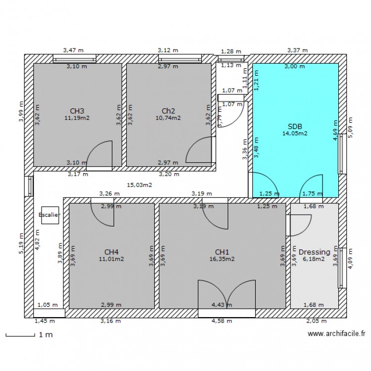 etage sartrouville. Plan de 0 pièce et 0 m2