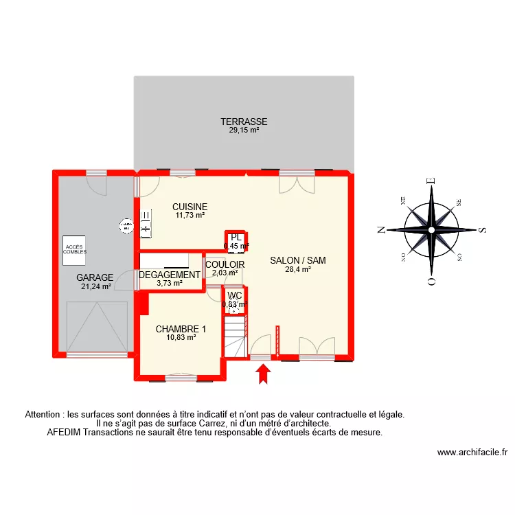 BI 8965 RDC. Plan de 