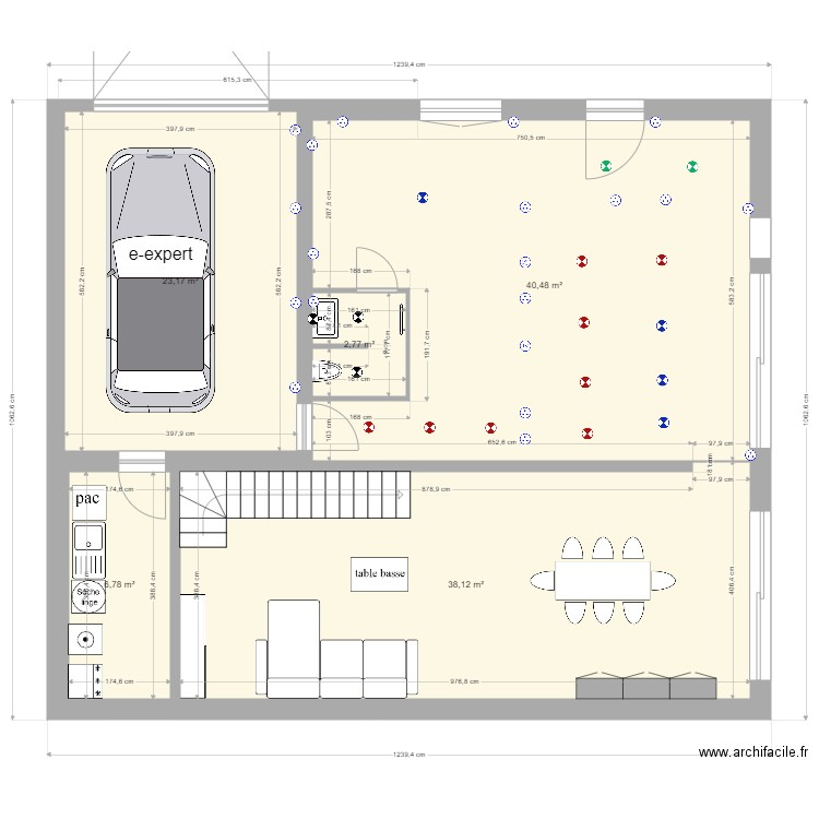 rch 25 bis  5 bureau elec. Plan de 5 pièces et 111 m2