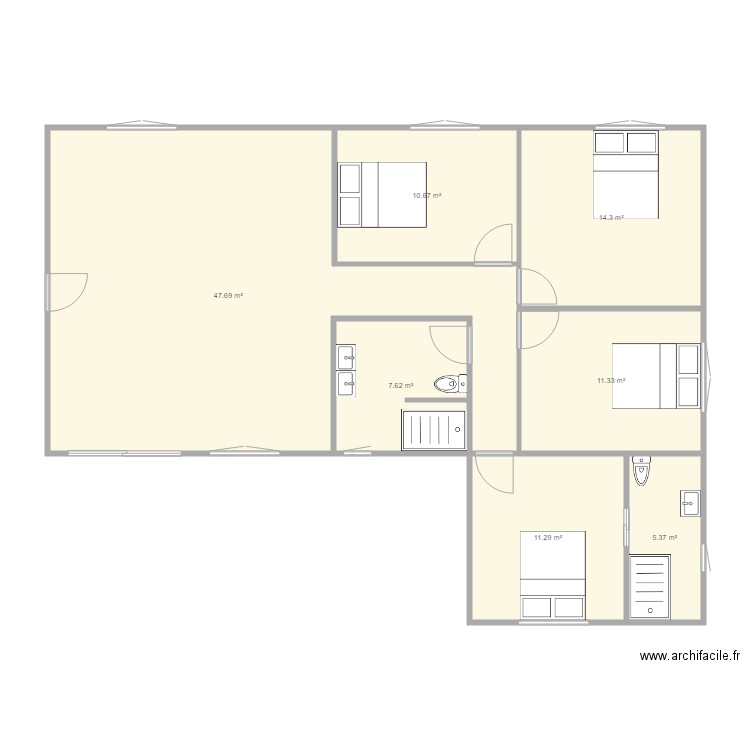 Maison HENSEN. Plan de 0 pièce et 0 m2