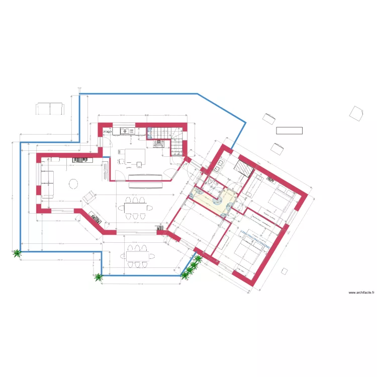 Villa r&eacute;alisation projet 12. Plan de 