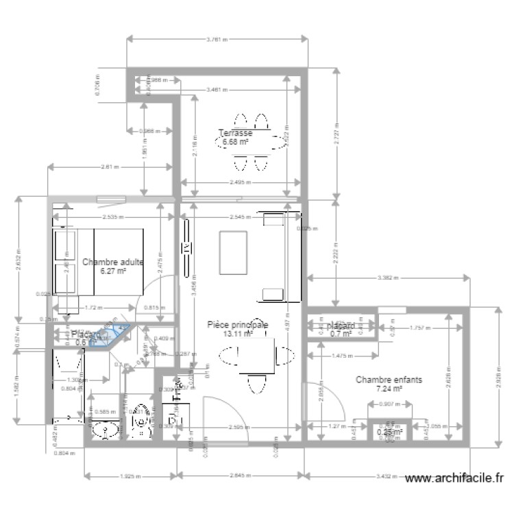Appart Milo. Plan de 0 pièce et 0 m2