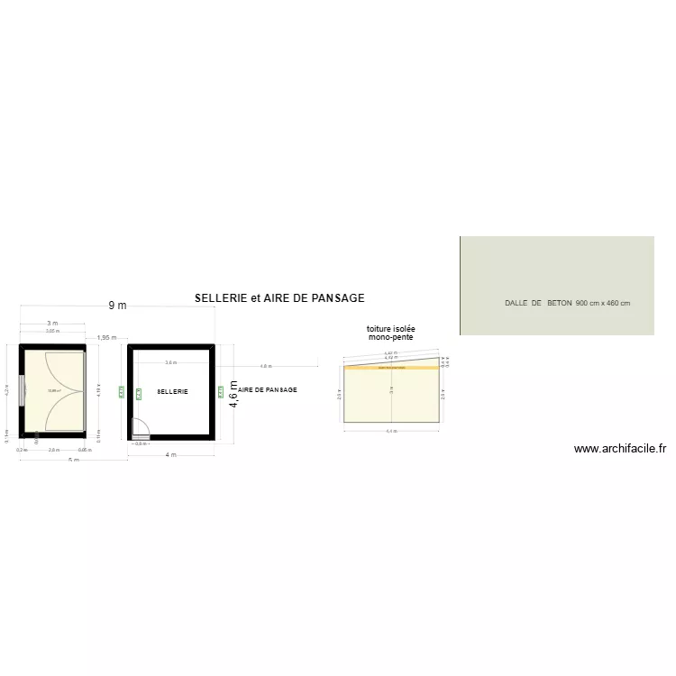 sellerie et aire de pansage OP3. Plan de 