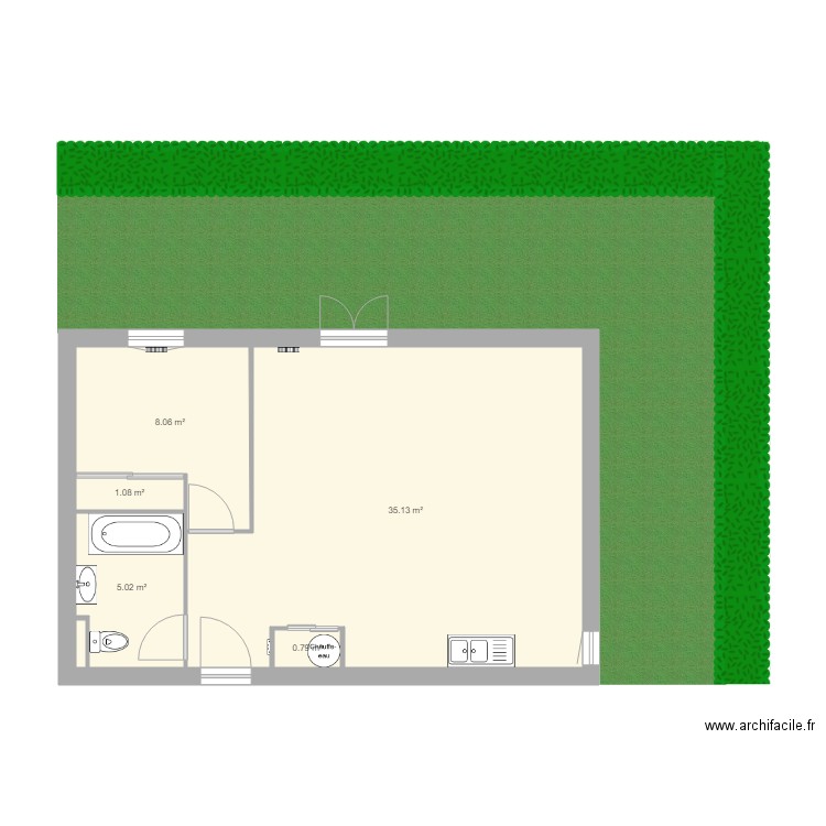 Appart Débo Nouveau. Plan de 0 pièce et 0 m2