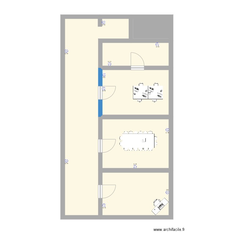 bureau direction distri . Plan de 0 pièce et 0 m2