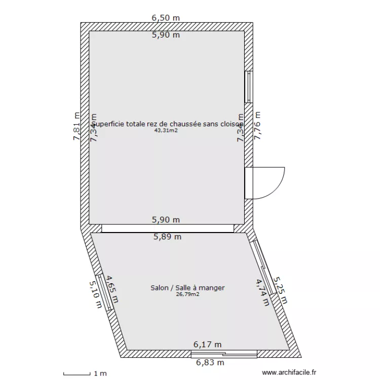 Superficie RC Rougiers. Plan de Superficie RC Rougiers. Plan de