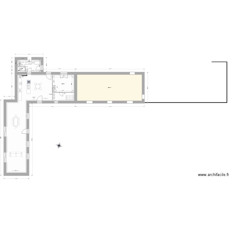 plan de maison intégrale. Plan de 6 pièces et 184 m2