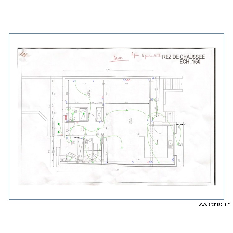 David RDC. Plan de 0 pièce et 0 m2