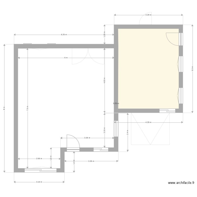 St Lys actuel. Plan de 0 pièce et 0 m2