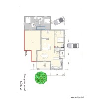 plan maison avec extension V4 avant/après extension