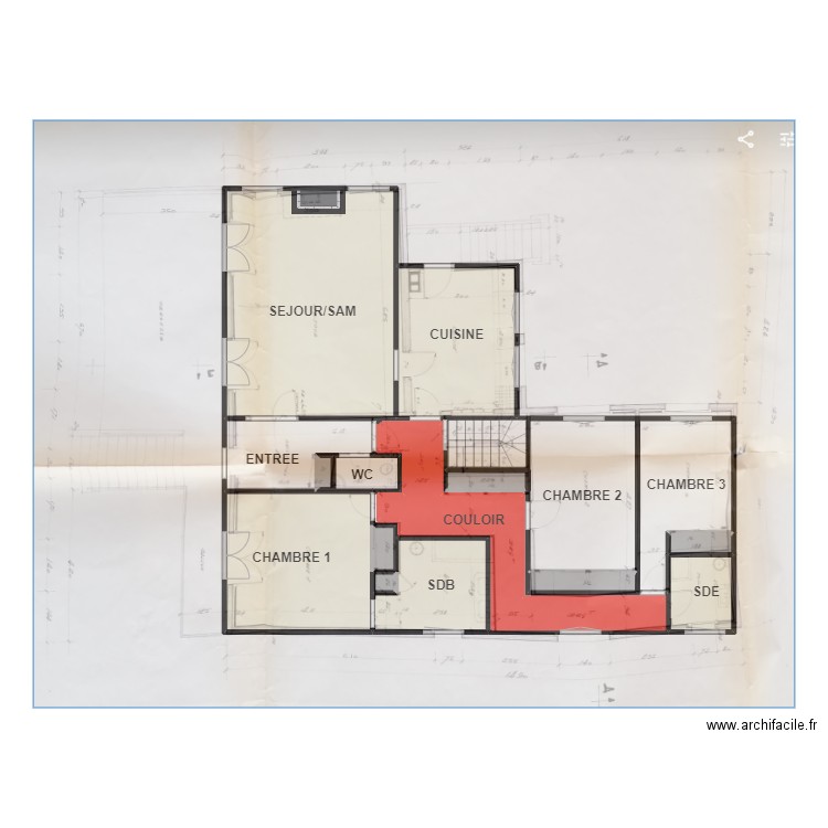 SAMSON 1. Plan de 12 pièces et 98 m2