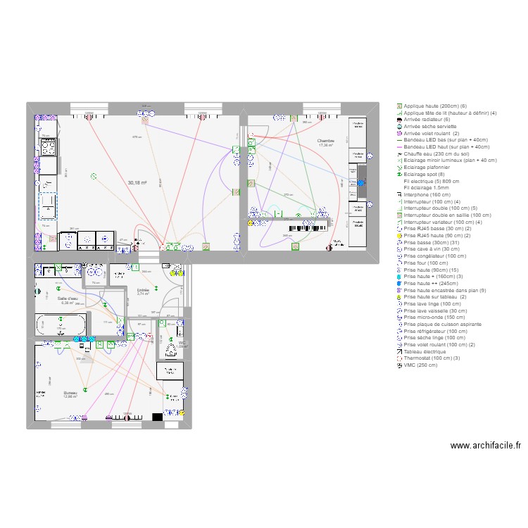 Jaurès - Plan définitif sans meuble / avec cotation. Plan de 0 pièce et 0 m2