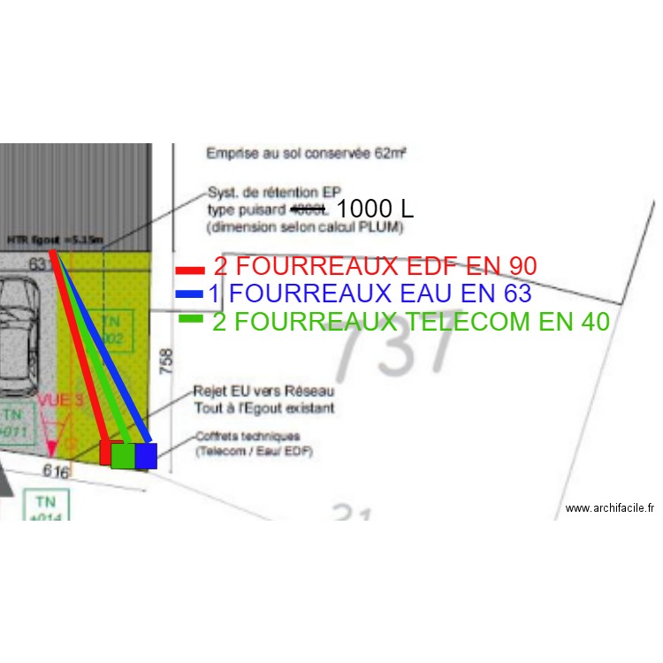 PLANS DE MASSE RESEAU PRESSOIR. Plan de 0 pièce et 0 m2