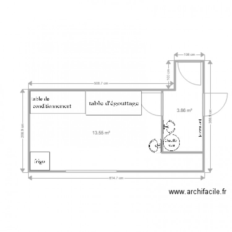 plan petite fromagerie. Plan de 0 pièce et 0 m2