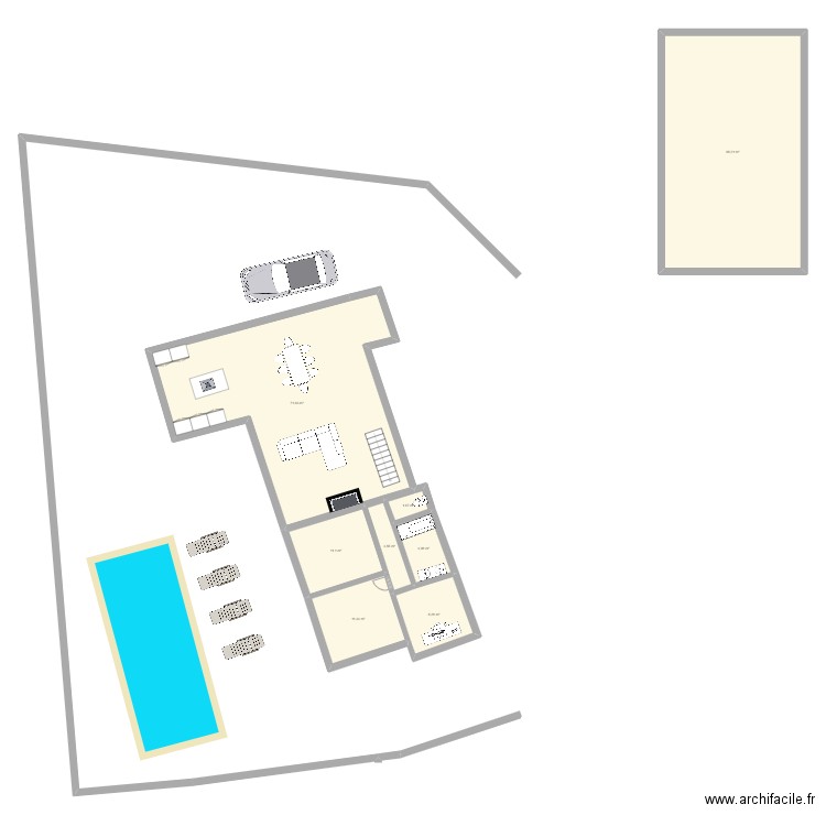 Maison Odars. Plan de 8 pièces et 181 m2