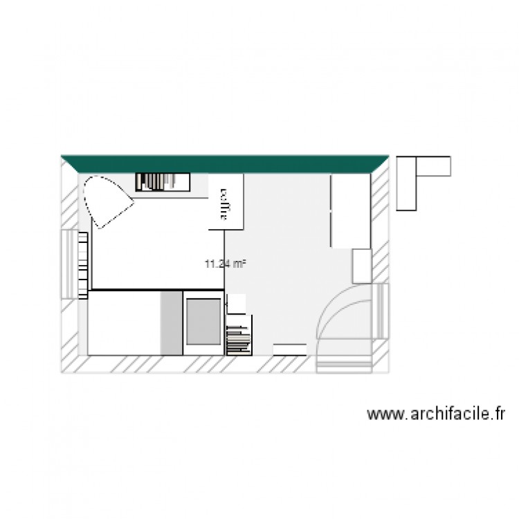 chambre. Plan de 0 pièce et 0 m2