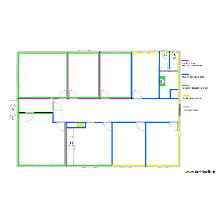 ISOLATION sans cotataion 1 ER ETAGE DE 01 novembre 2019. Plan de 0 pièce et 0 m2