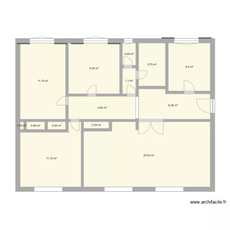 T4 &agrave; renover. Plan de 