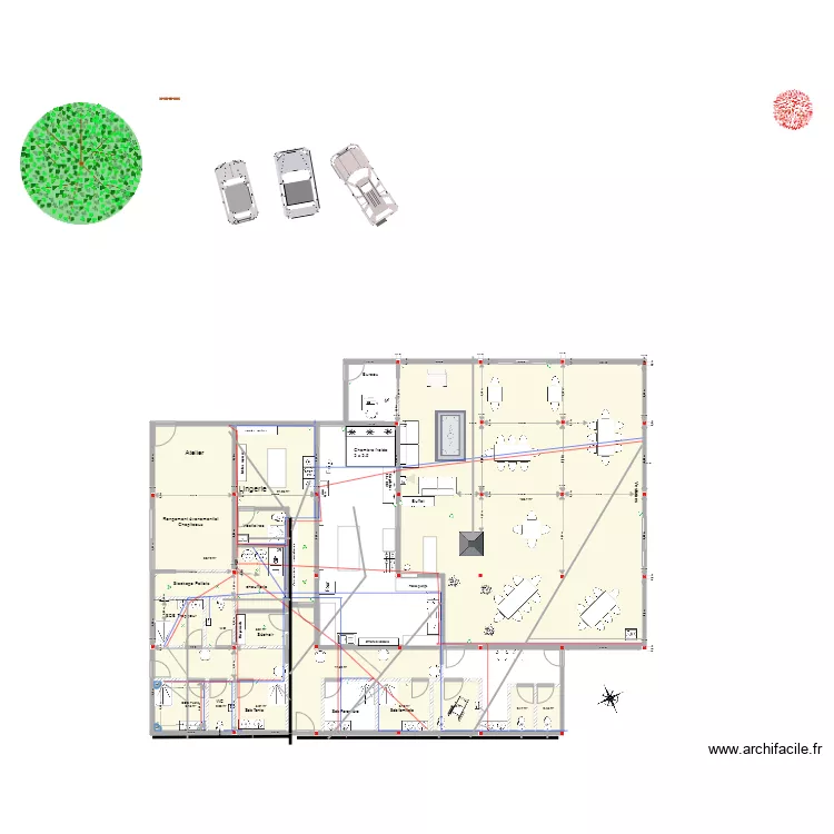 hangar 3 plomberie. Plan de 