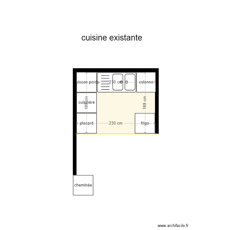 cuisine. Plan de 0 pièce et 0 m2