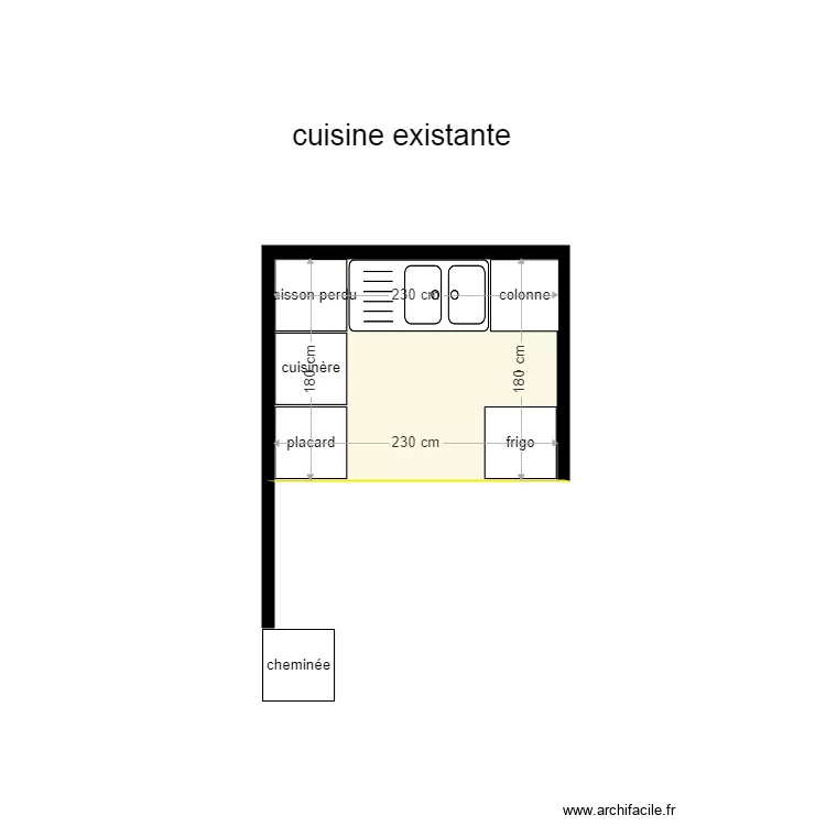 cuisine. Plan de 