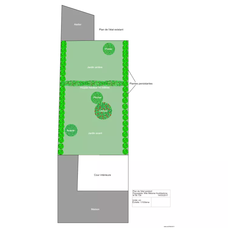 etat existant. Plan de 