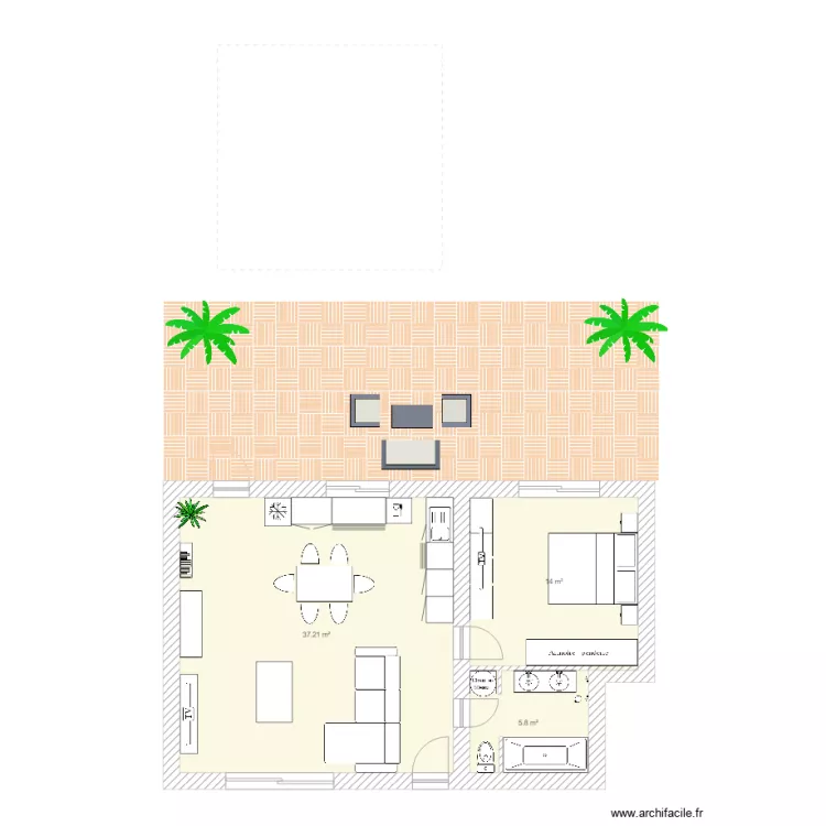 Cazaux 7e essai. Plan de 